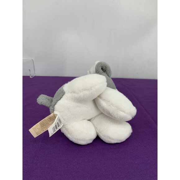 DanDee Small Gray White Terrier Husky Dog Blue White Rabbit Ears Easter Plush St - Picture 8 of 10